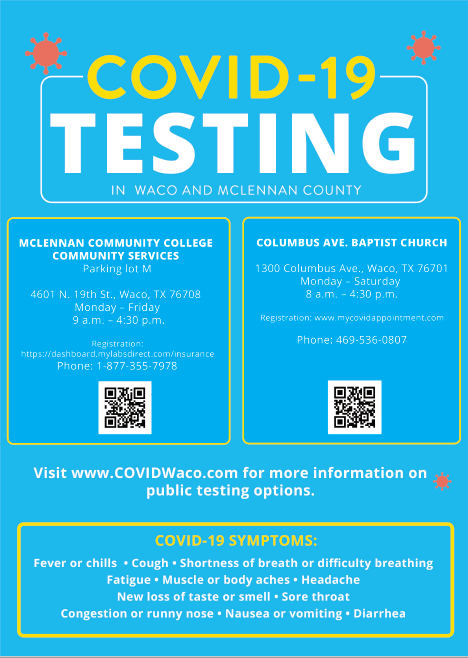ADDITIONAL COVID TESTING OPTIONS FOR THE COMMUNITY
